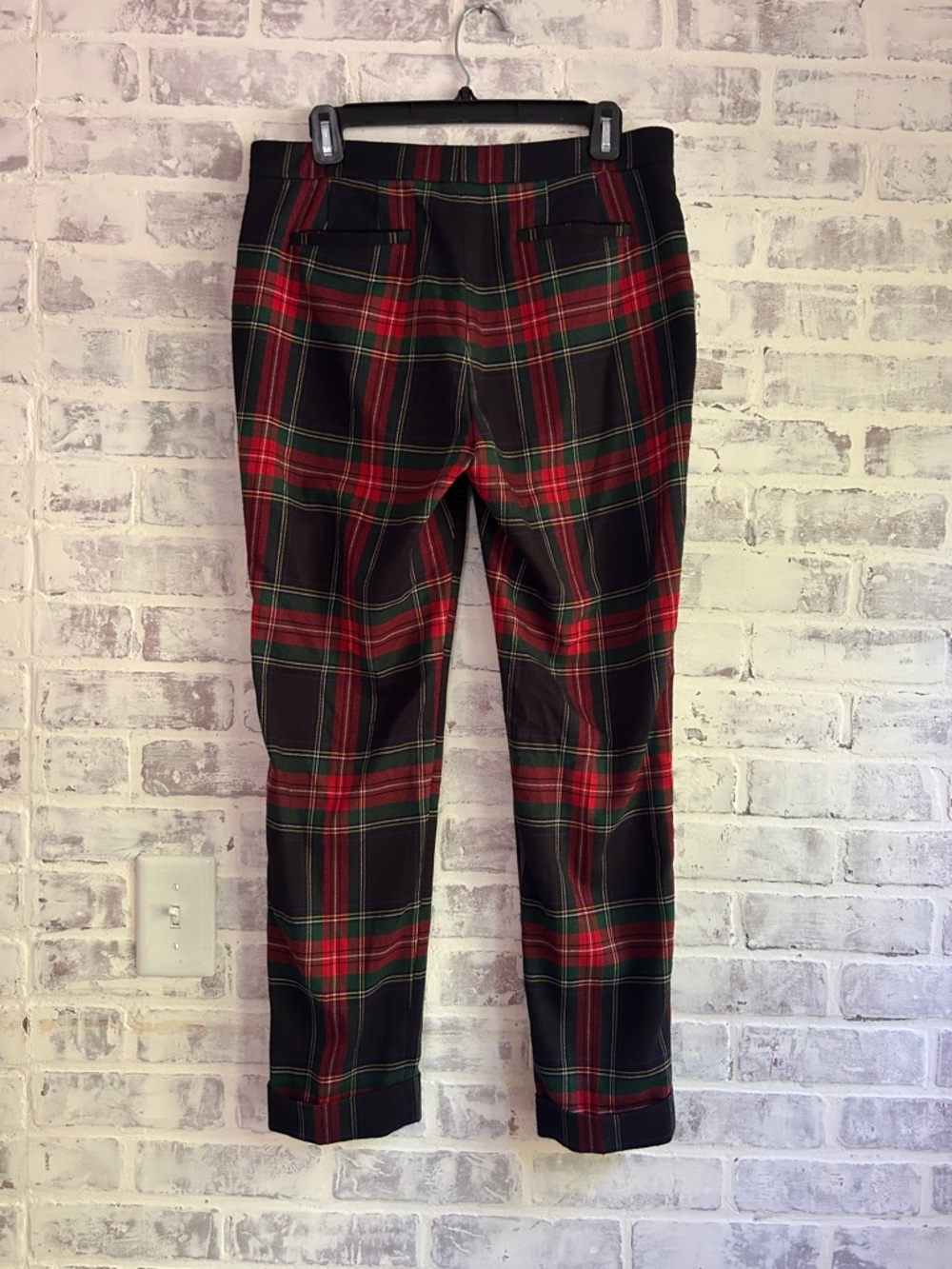 Lauren Ralph Lauren Women’s Size 6 Tartan Plaid Dress Pants Red Green Preppy - Picture 4 of 10